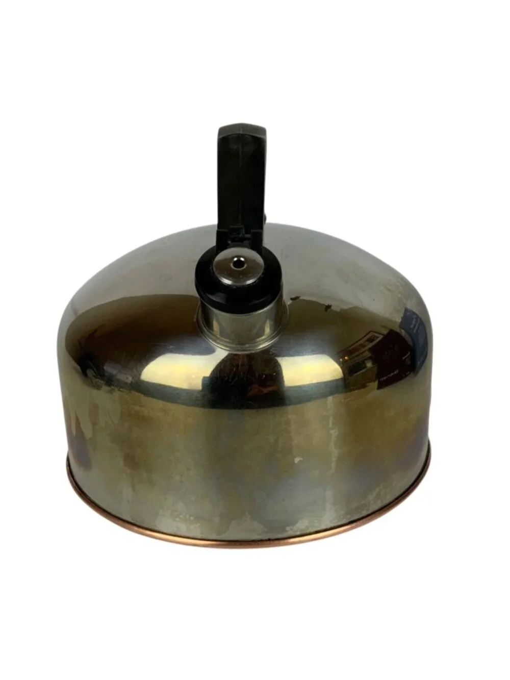 Revere Ware Stainless Steel Copper Bottom Whistling Tea Kettle 3.5 Quart 1995